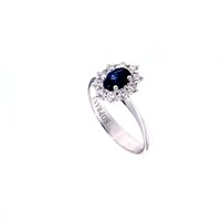 Ringe Soprana Dame ZAFFIRO in Weißgold Zaffiro blu ANM6X4 ZF